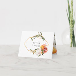 Citrus Botanisk | Solkysst Blommig Tacksamhet Tack Kort