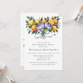 Citrus Bouquet Bachelorette Party i Medelhavsområd Inbjudningar
