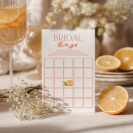 Citrus Bridal Shower Bingo Game 