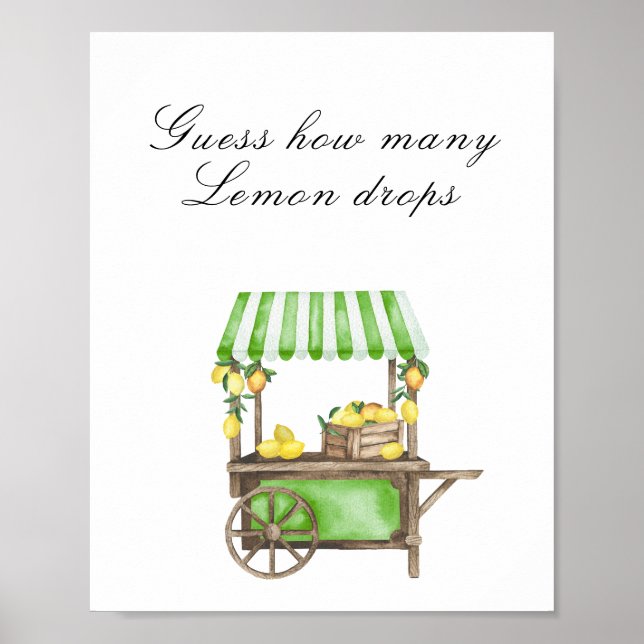 Citrus bridal shower - Guess how many game Poster (Framsidan)