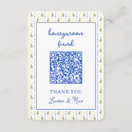 Citrus Bröllop Honeymoon Fund QR-kod Tilläggskort