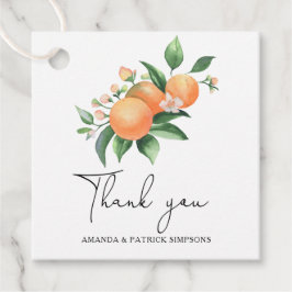 Citrus - Bröllop Tack Gåvor Etiketter
