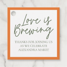 Citrus Bröllopsdusch Favorit Etiketter