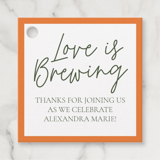 Citrus Bröllopsdusch Favorit Etiketter (Framsida)