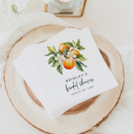 Citrus bröllopsdusch pappersservetter Orange Manda