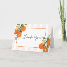 Citrus bröllopsdusch tackkort