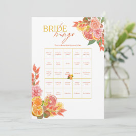 Citrus Brud Bingo Bröllopsfest spel Inbjudningar