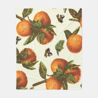 Citrus & Bumblebee: Vintage Sömlös Fleecefilt