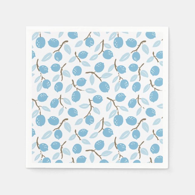 Citrus Charm Blue Pappersservett (Framsidan)