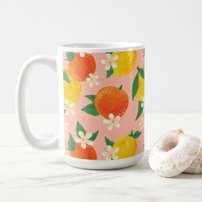 Citrus Citron Apelsin Te Kaffe Mugg (Med munk)