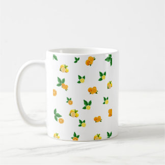 Citrus Citron Apelsinblad Färska Botaniska Mugg