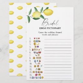 Citrus citron - bröllopsdusch emoji pictionary spe