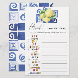 Citrus citron - bröllopsdusch emoji pictionary spe