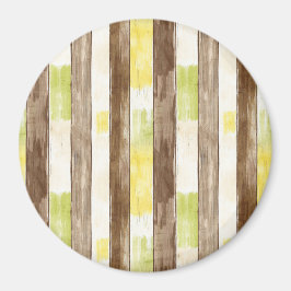 Citrus Citron Gul Lime Falska Trä Ränder   Magnet