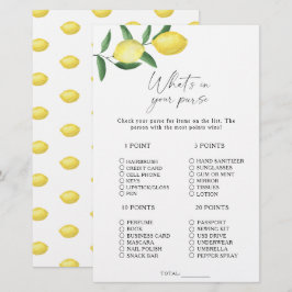Citrus citron - Vad finns i din handväska spel