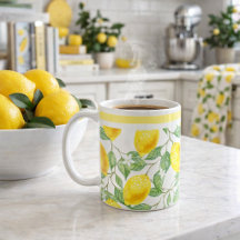 Citrus Citroner och blad Kaffe Mugg