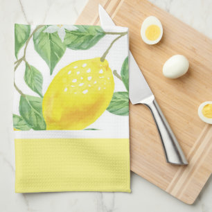Citrus Citroner och Gröna Blad Köket Kökshandduk