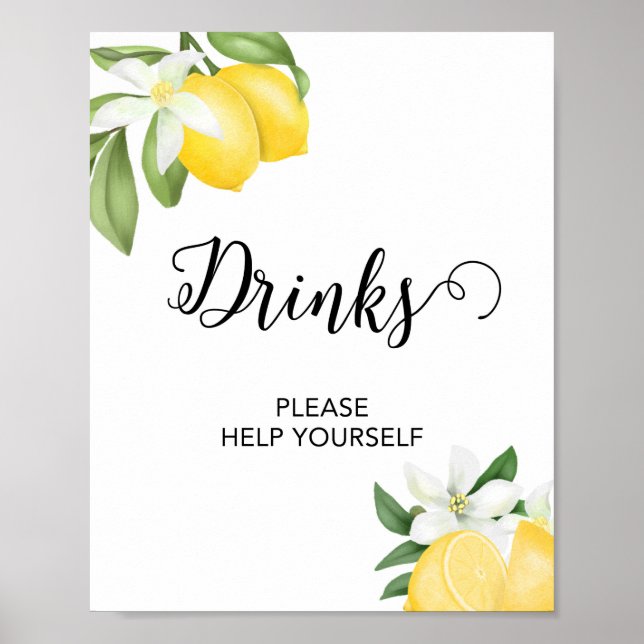 Citrus Citrus Bord Drink Party Poster (Framsidan)
