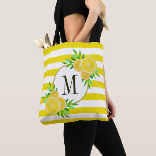 Citrus Citrus Fruit Monogram från Gult Lemon Tygkasse