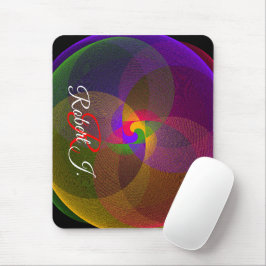 Citrus Color Blend Geometric Mouse Pad Musmatta