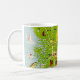 Citrus County Florida Vintage Karta Mugg