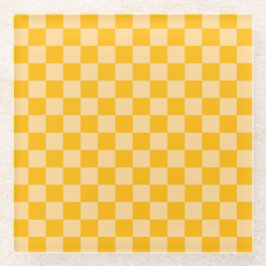 Citrus cream checkered board pattern