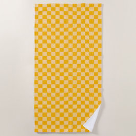 Citrus cream checkered board pattern