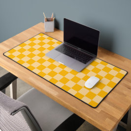 Citrus cream checkered board pattern