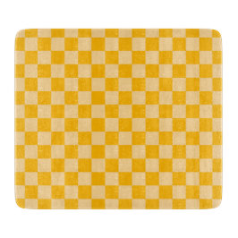 Citrus cream checkered board pattern