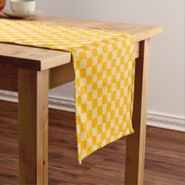 Citrus cream checkered board pattern