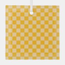 Citrus cream checkered board pattern julgransdekoration