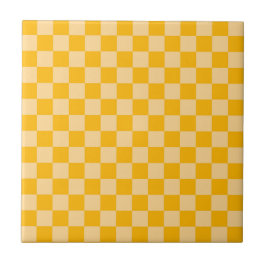 Citrus cream checkered board pattern kakelplatta