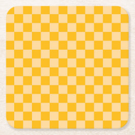 Citrus cream checkered board pattern underlägg papper kvadrat