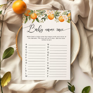 Citrus cutie baby namn tävling babyduschspel för b
