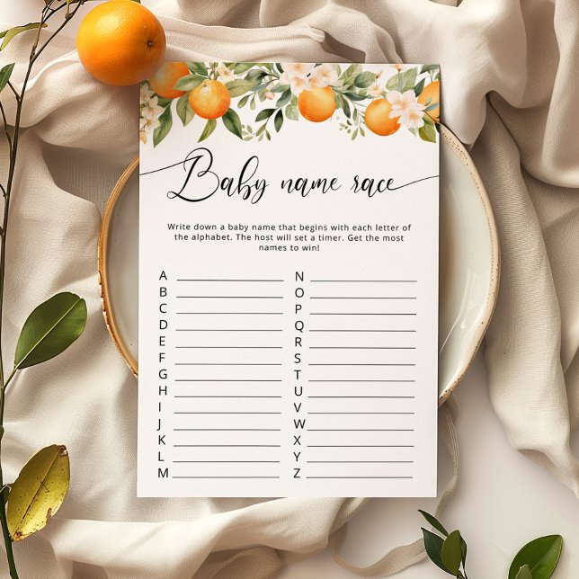 Citrus cutie baby namn tävling babyduschspel för b (Skapare uppladdad)