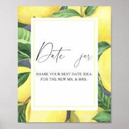 Citrus - dejttips. Datum burk bröllopsspel Poster