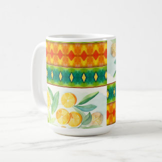 Citrus Delight i Medelhavet. Orange och citroner Kaffemugg