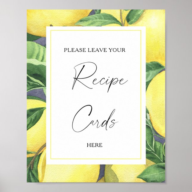 Citrus - Ditt recept-kort här Poster (Framsidan)