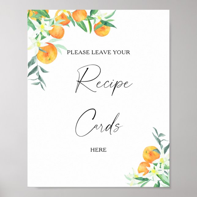 Citrus - Ditt receptkort här Poster (Framsidan)