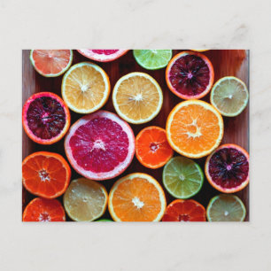 Citrus Dream Lemon Lime Orange Fruit Vykort