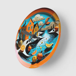 Citrus Dreamscape Rund Klocka