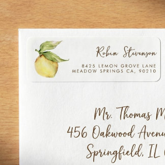 Citrus Examen Returadressetikett Returadress Etikett