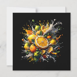 Citrus Explosion Magnetisk Inbjudningskort