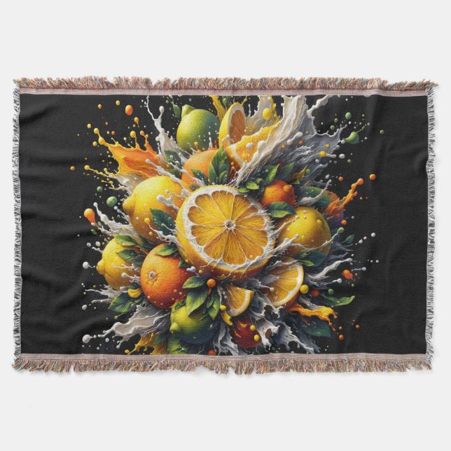 Citrus Explosion Throw Blanket Filt (Framsidan)