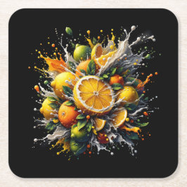 Citrus Explosion Underlägg Papper Kvadrat