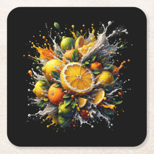 Citrus Explosion Underlägg Papper Kvadrat