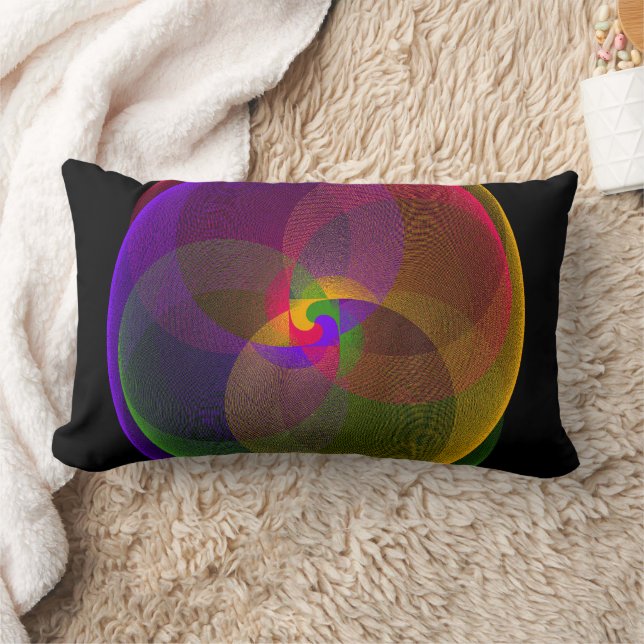 Citrus Färg Blend Blend Geometric Dekorativ kudde (Filt)