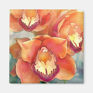 Citrus Färgad Cymbidiums Magnet