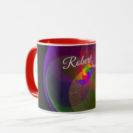 Citrus Färgblandning Geometrisk Kaffe Mugg