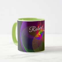 Citrus Färgblandning Geometrisk Kaffemugge